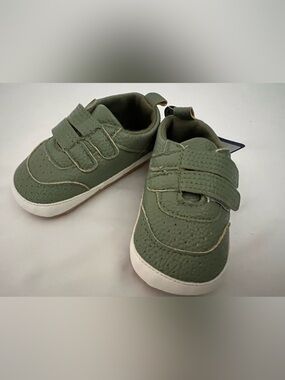 Toddler Olive Green Hook-and-Loop Sneakers